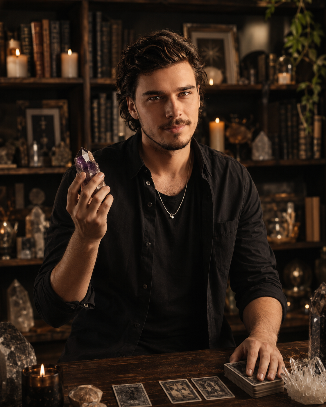 Portrait with Crystals